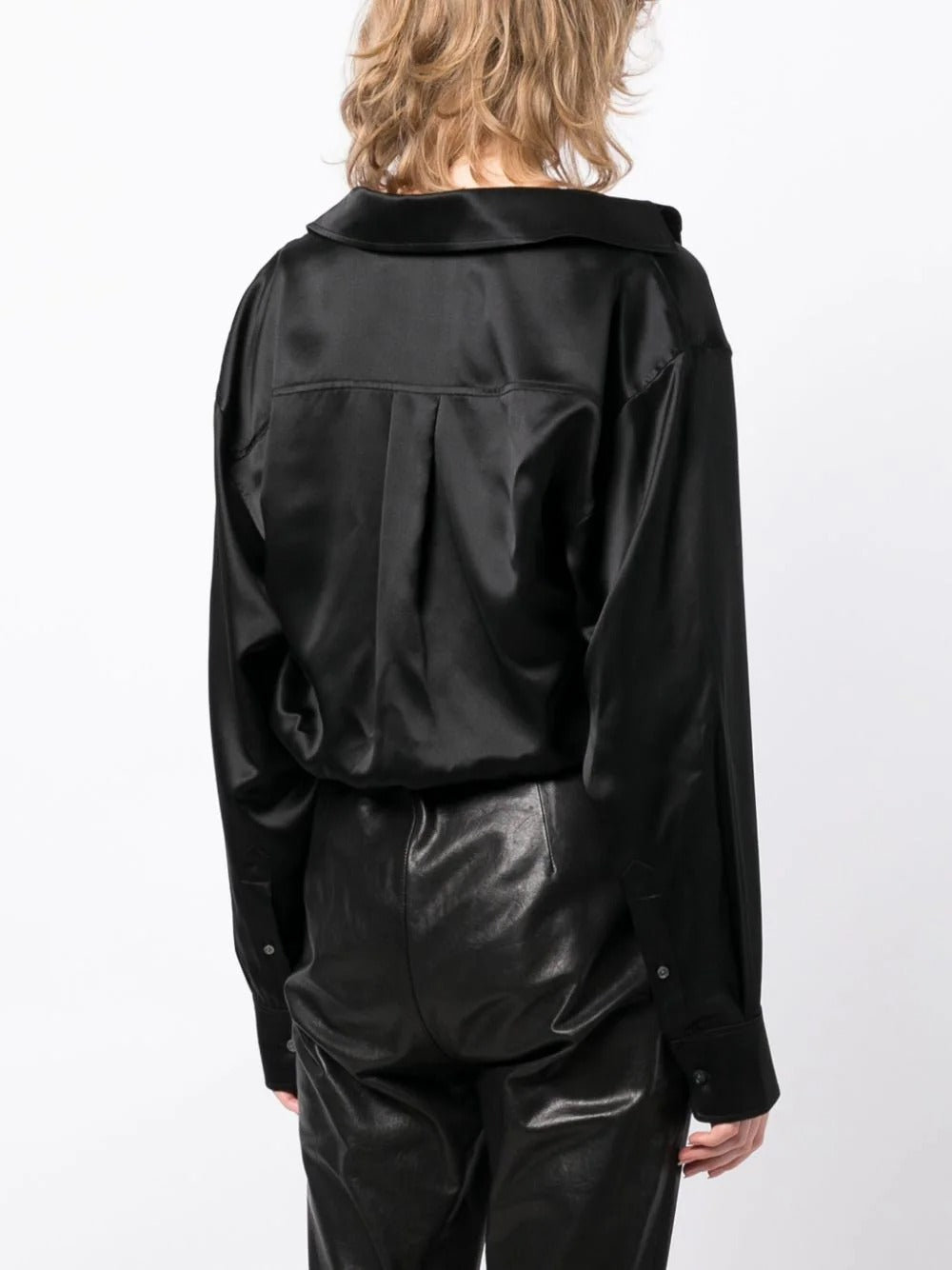 T-By-Alexander-Wang-Button-Down-With-Integrated-Top-Black-4