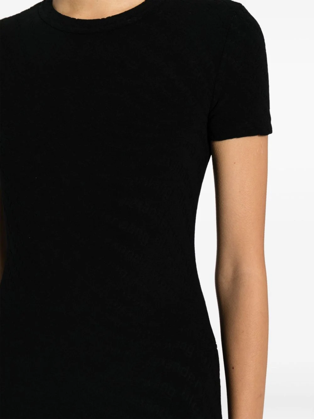 T-By-Alexander-Wang-Crew-Neck-Short-Sleeve-Dress-Black-5