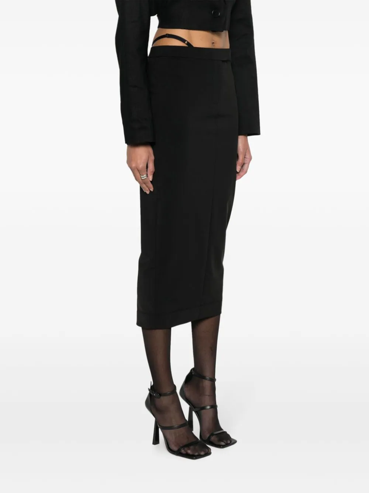 T-By-Alexander-Wang-Fitted-Long-Skirt-With-Logo-Black-3