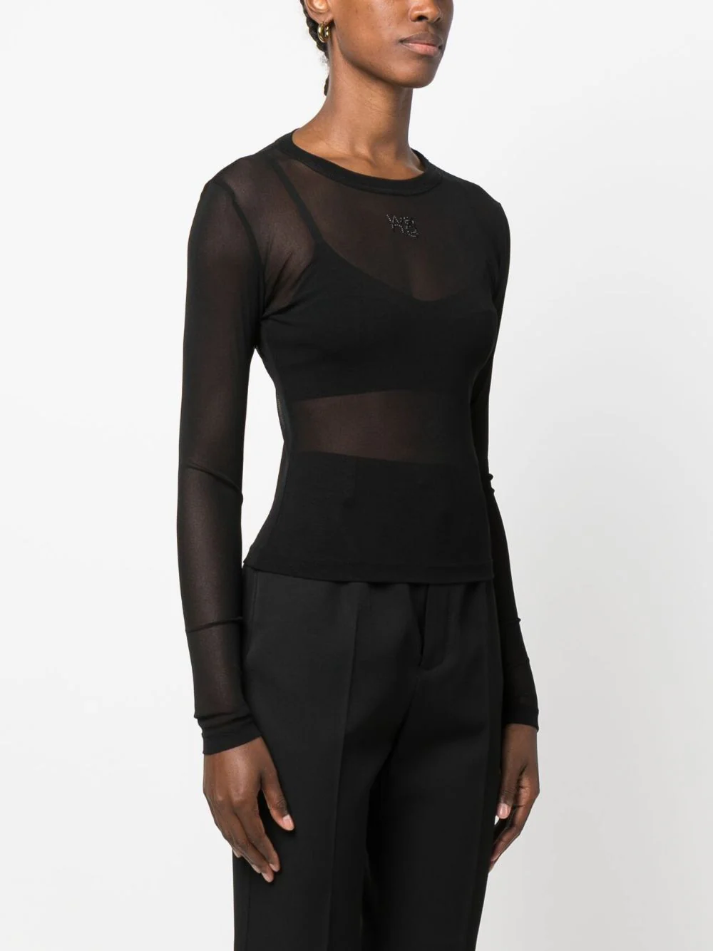 T-By-Alexander-Wang-Long-Sleeve-Top-Black-3