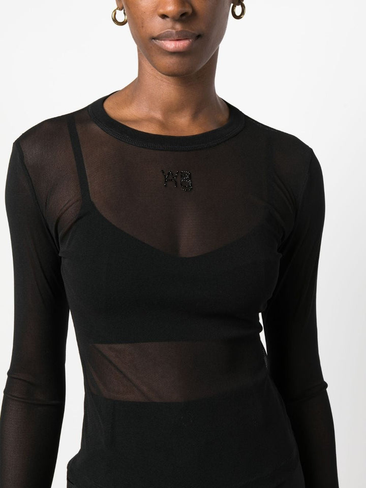 T-By-Alexander-Wang-Long-Sleeve-Top-Black-5