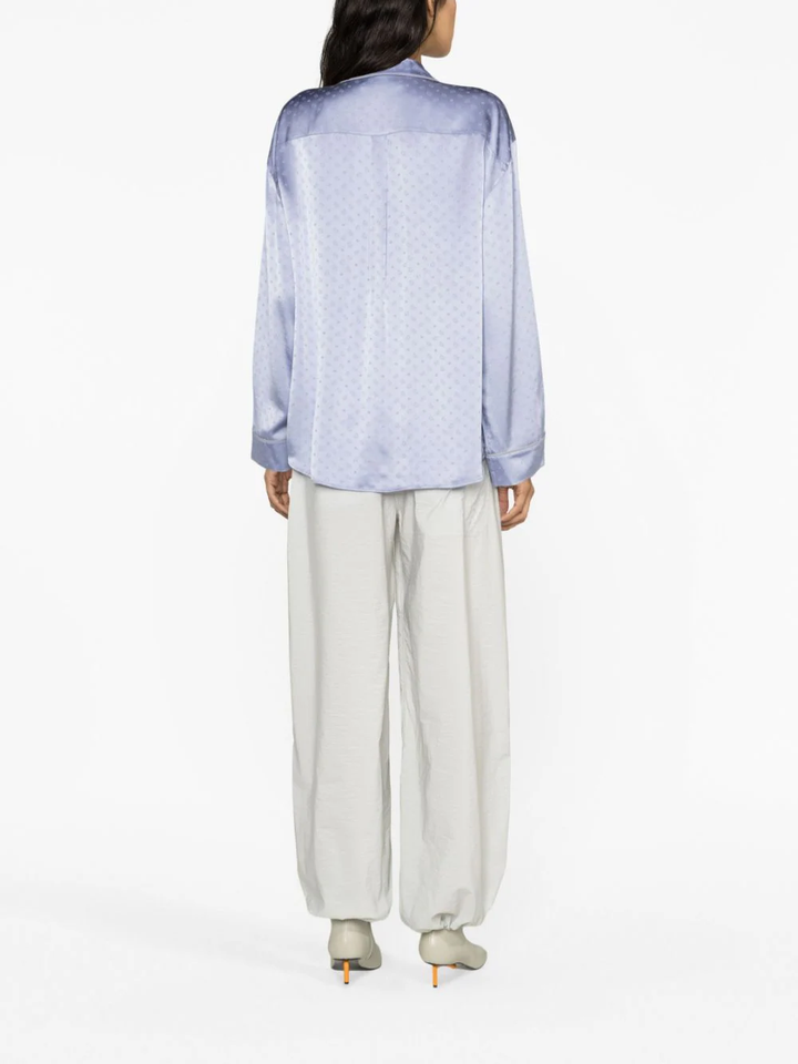 T-By-Alexander-Wang-Pajama-Long-Sleeve-Shirt-Blue-4