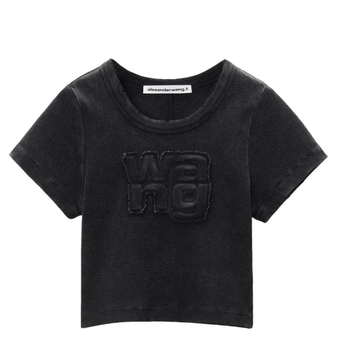 Distressed Edge Rib Baby Tee