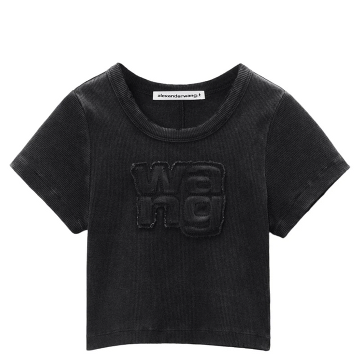 Distressed Edge Rib Baby Tee