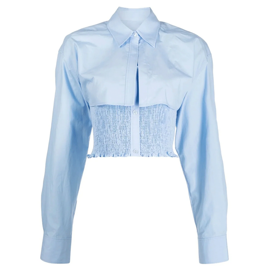 Layered Smocked Cami In Compact Cotton