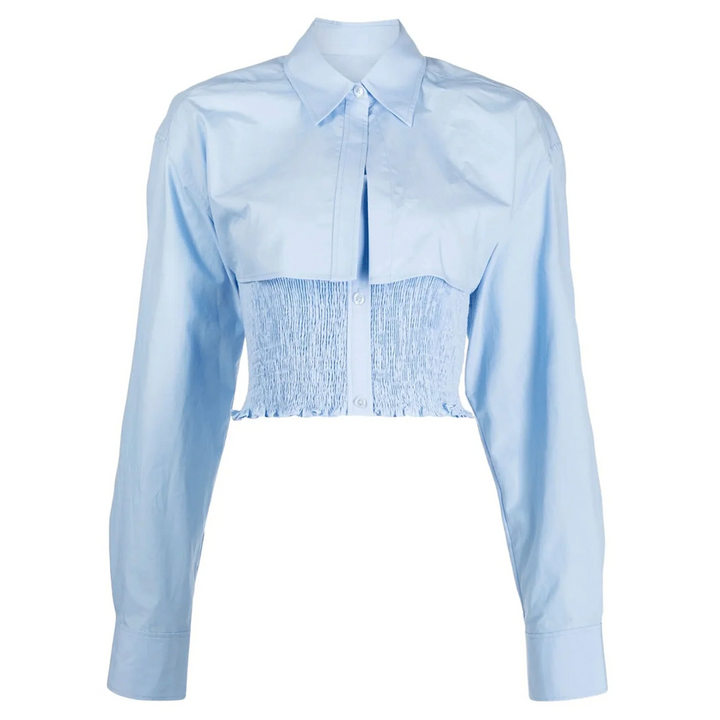 Layered Smocked Cami In Compact Cotton