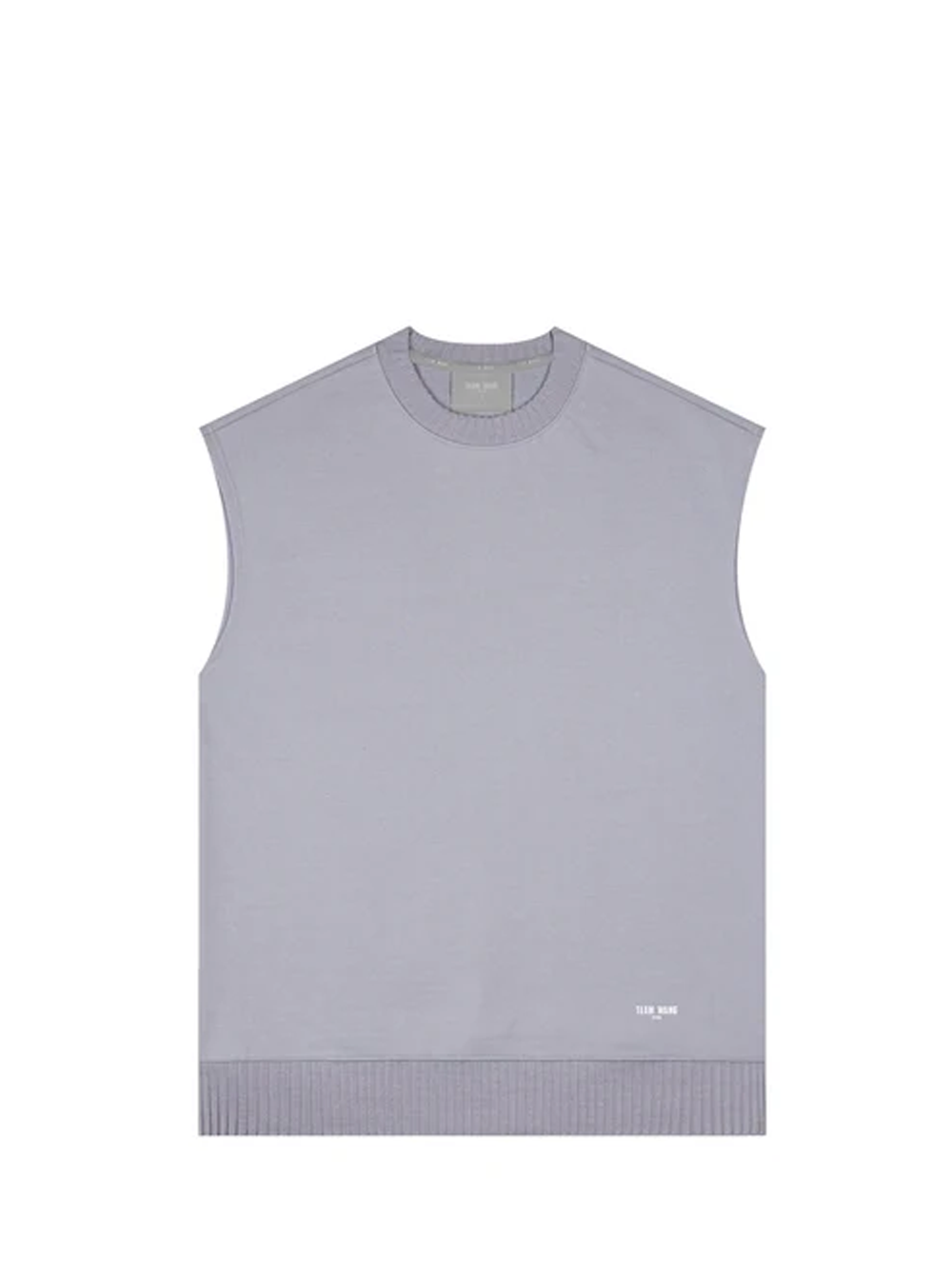 Crewneck Rolled Sleeveless T-Shirt