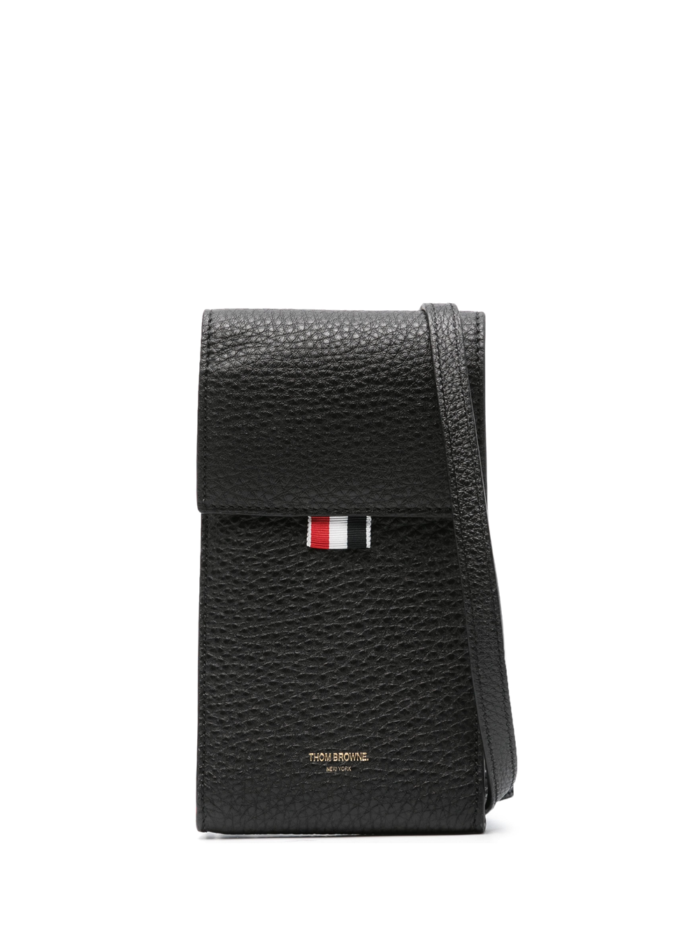 THOM_BROWNE_Crossbody_Phone_Holder_With_4_Bar-Black