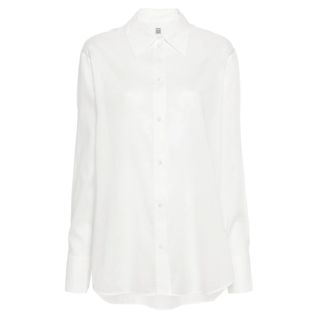 Kimono-Sleeve Poplin Shirt