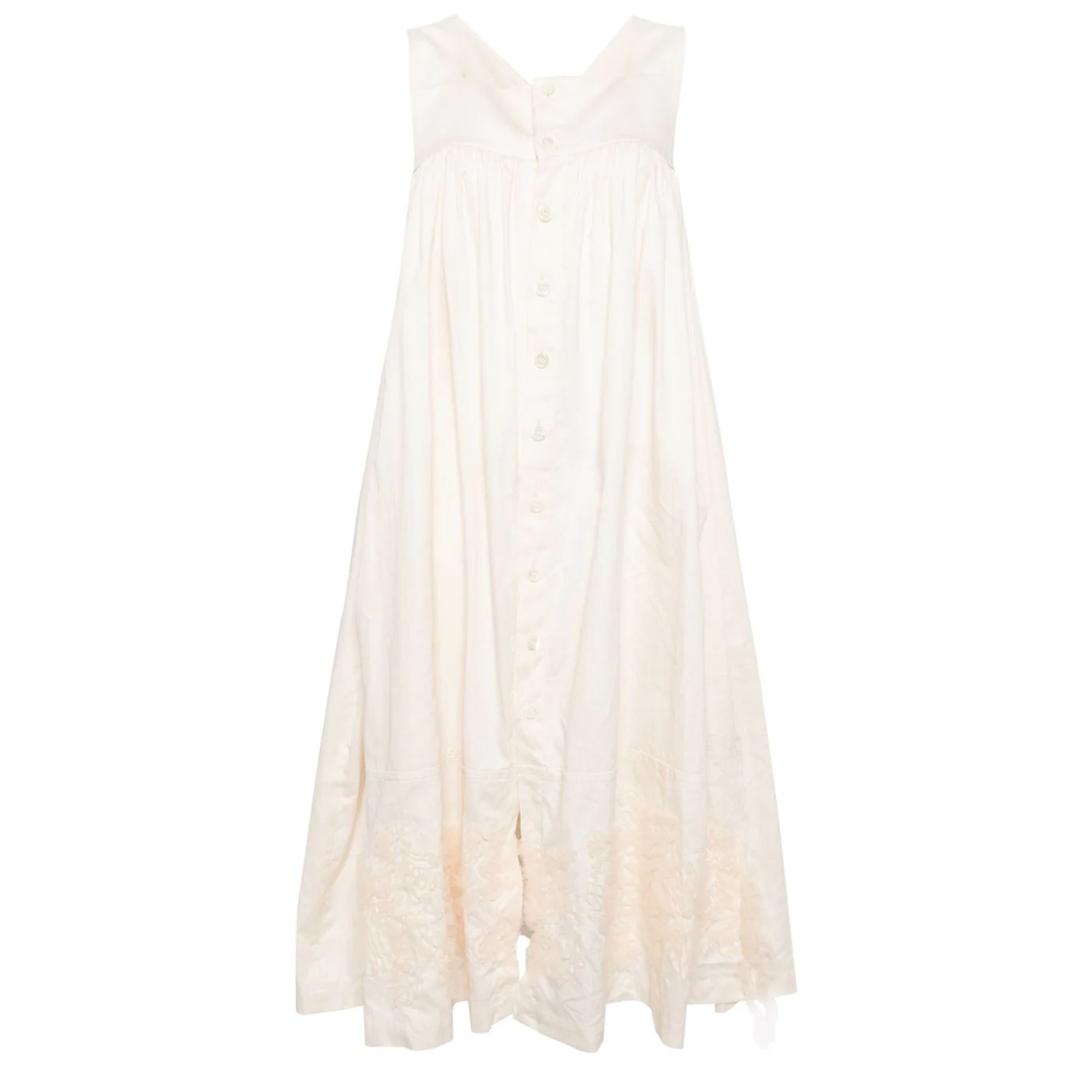 Tao_Cotton_Satin_Embroidered_Dress_White