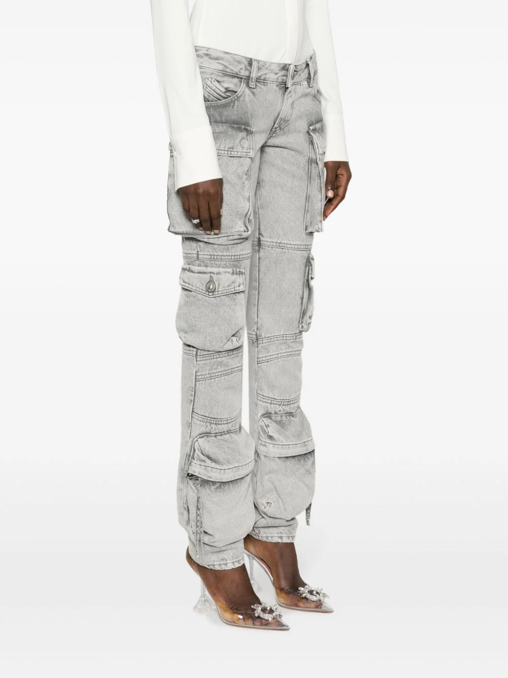 The-Attico-Essie'-Long-Cargo-Pants-Grey-3