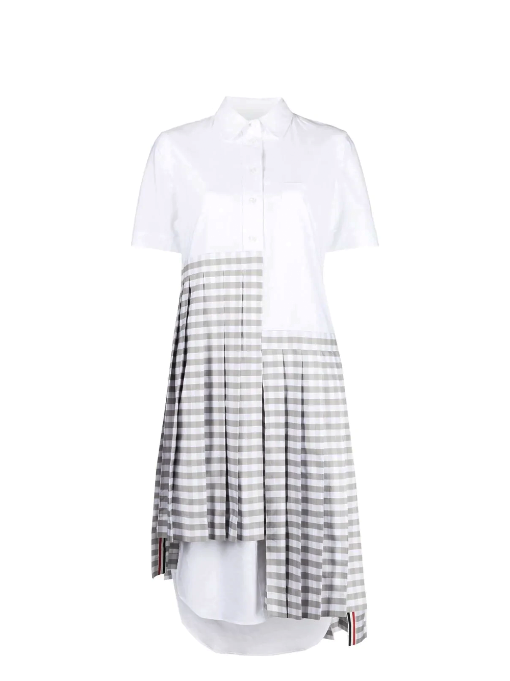 Thom Browne 2 In 1 Asymmetrical Pleated Dress Grey 1