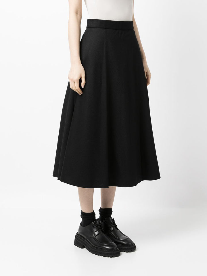 Thom-Browne-Below-Knee-Aline-Flare-Skirt-Black-3