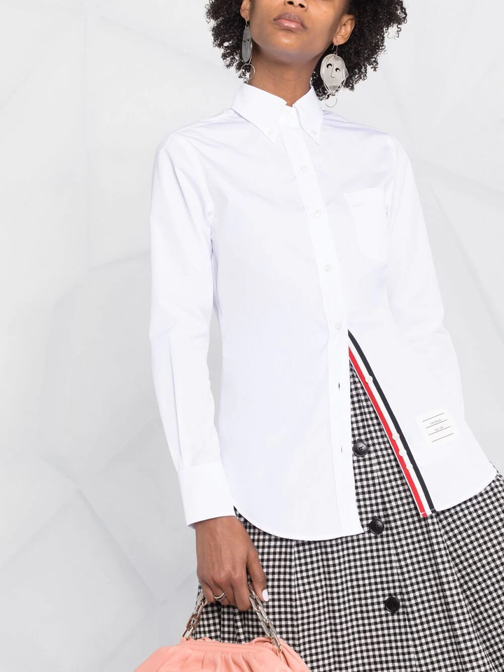 Thom-Browne-Classic-Long-Sleeve-Button-Down-Top-White-5