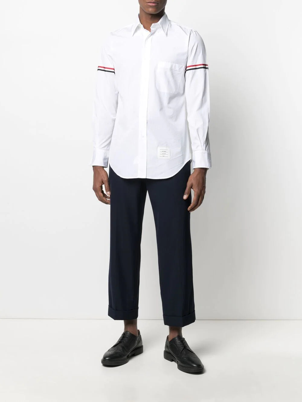 Thom-Browne-Classic-Long-Sleeve-Shirt-White-2