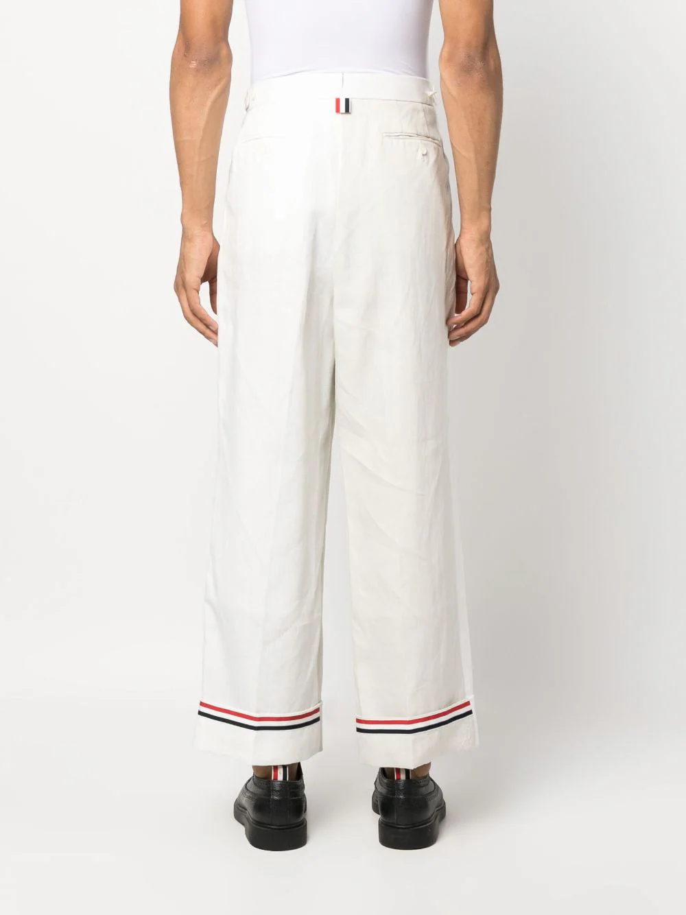 Thom-Browne-Classic-Rise-Side-Tab-Single-Pants-Off-White-4