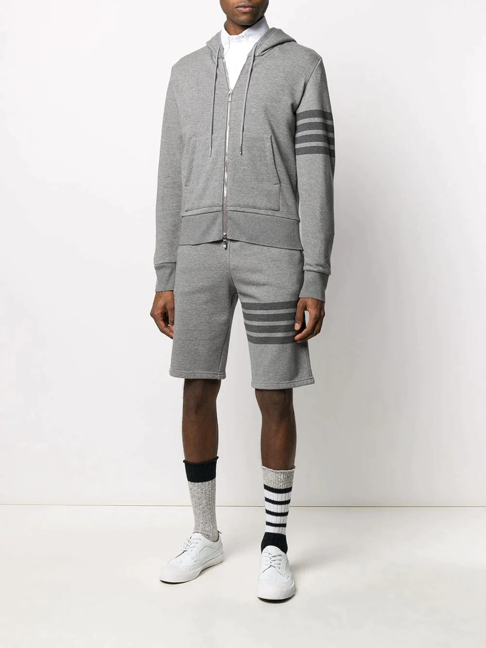 Thom Browne Classic Sweat Shorts In Tonal Grey 2