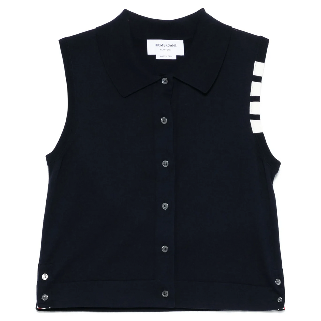 Cotton 4-Bar Cropped Shirt Women
