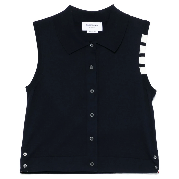 Cotton 4-Bar Cropped Shirt Women