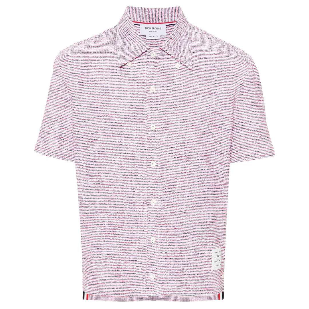 Cotton Tweed Short Sleeve Shirt Men