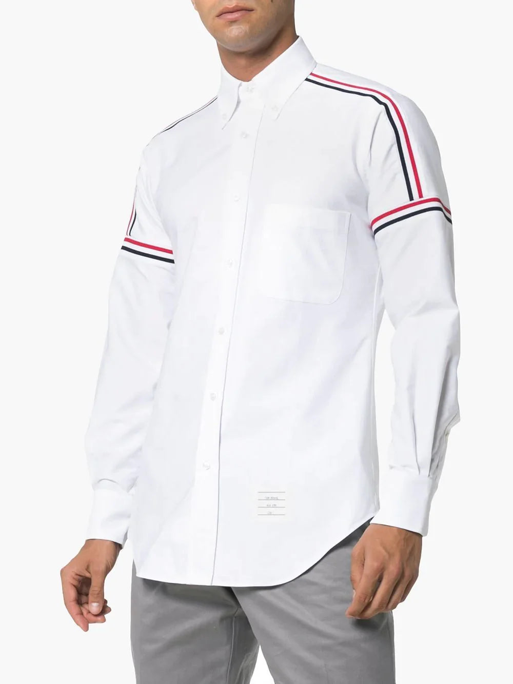 Thom-Browne-Elastic-Stripe-Seamed-Classic-Shirt-White-3