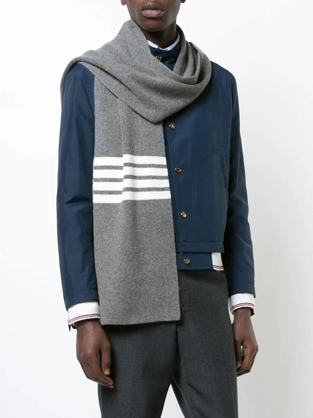 Thom-Browne-Full-Needle-Rib-Scarf-Grey-2