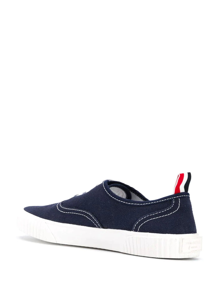 Thom Browne Heritage Sneaker In Canvas Navy 3