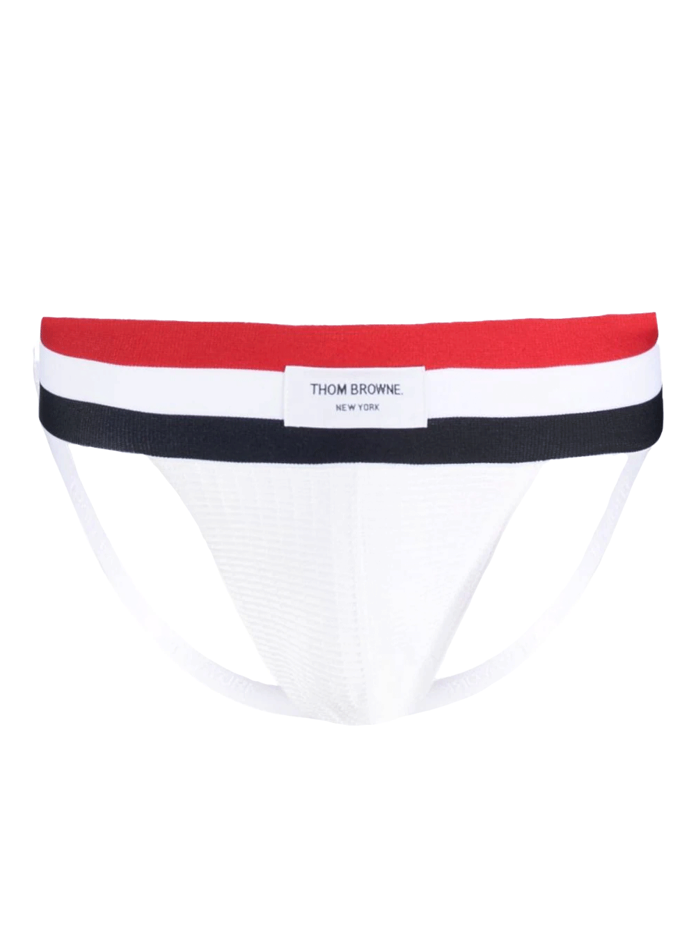       Thom-Browne-Jock-Strap-With-Rwb-Elastic-Underwear-White-1