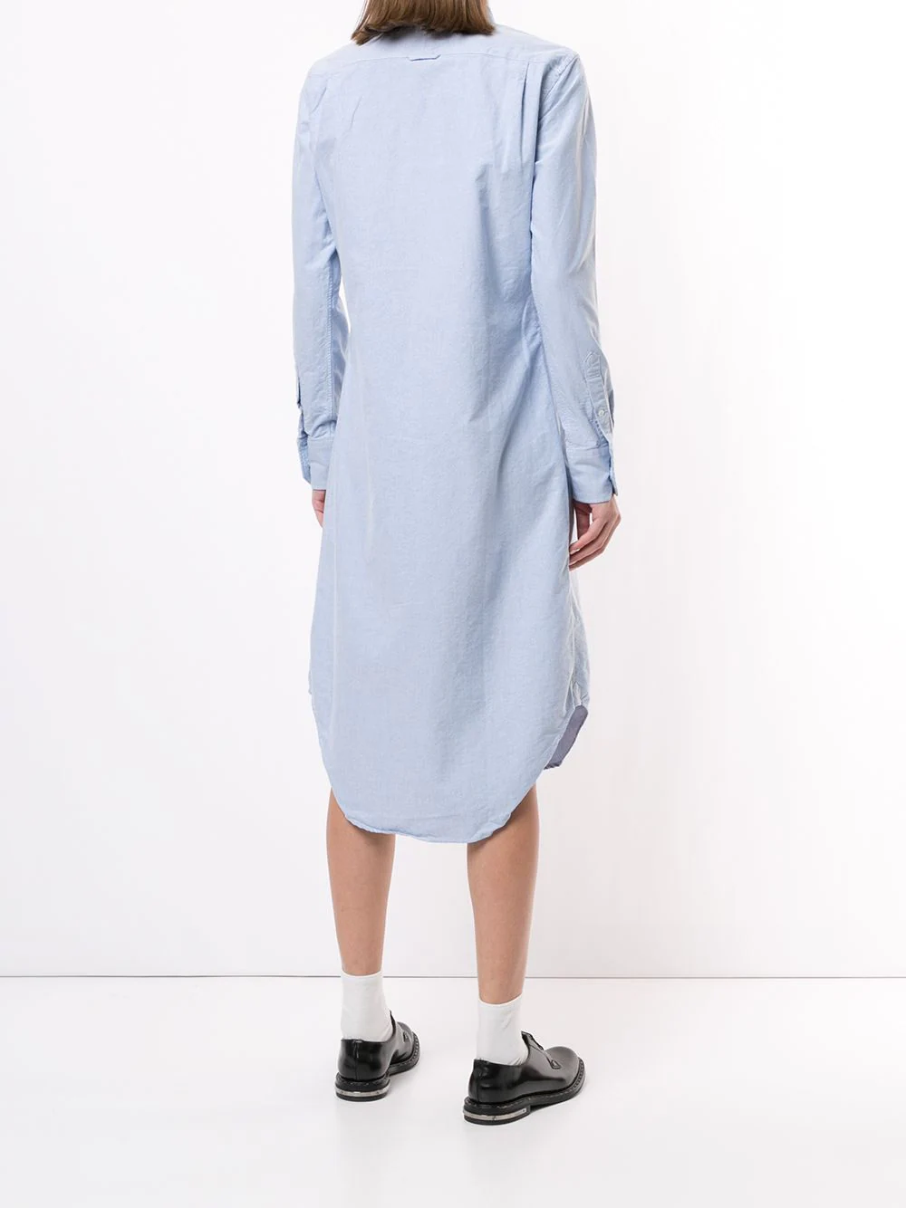 Thom-Browne-Knee-Length-Long-Sleeve-Point-Collar-Shirt-Light-Blue-4