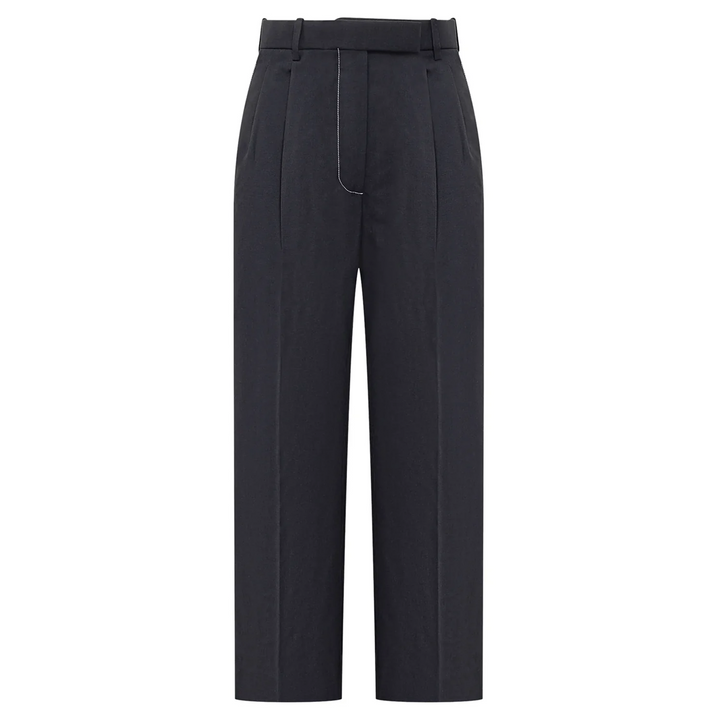 Linen Cotton High Waisted Trouser