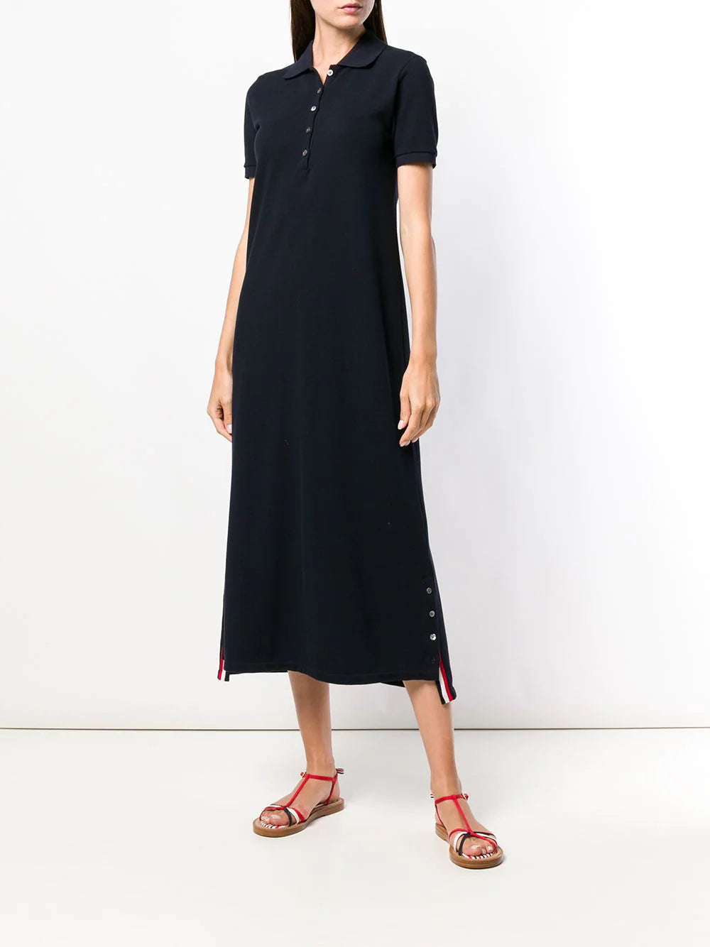 Thom-Browne-Long-A-Line-Polo-Dress-Navy-2