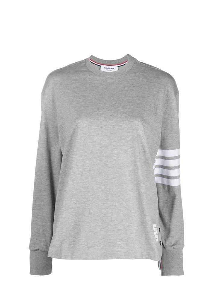 Thom Browne Long Sleeve Oversized Tee Light Grey 1