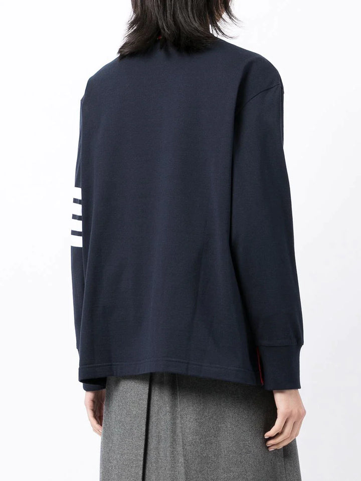 Thom-Browne-Long-Sleeve-Oversized-Tee-Navy-4