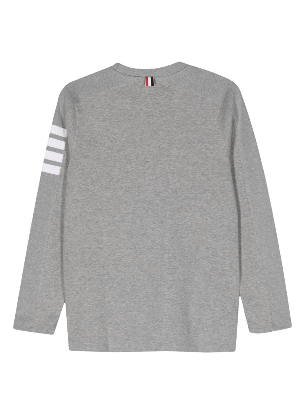 Thom-Browne-Long-Sleeve-Tee-With-4-Bar-Stripe-Light-Grey-2