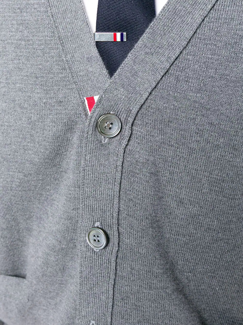 Thom-Browne-Milano-Stitch-V-Neck-Cardigan-Grey-5