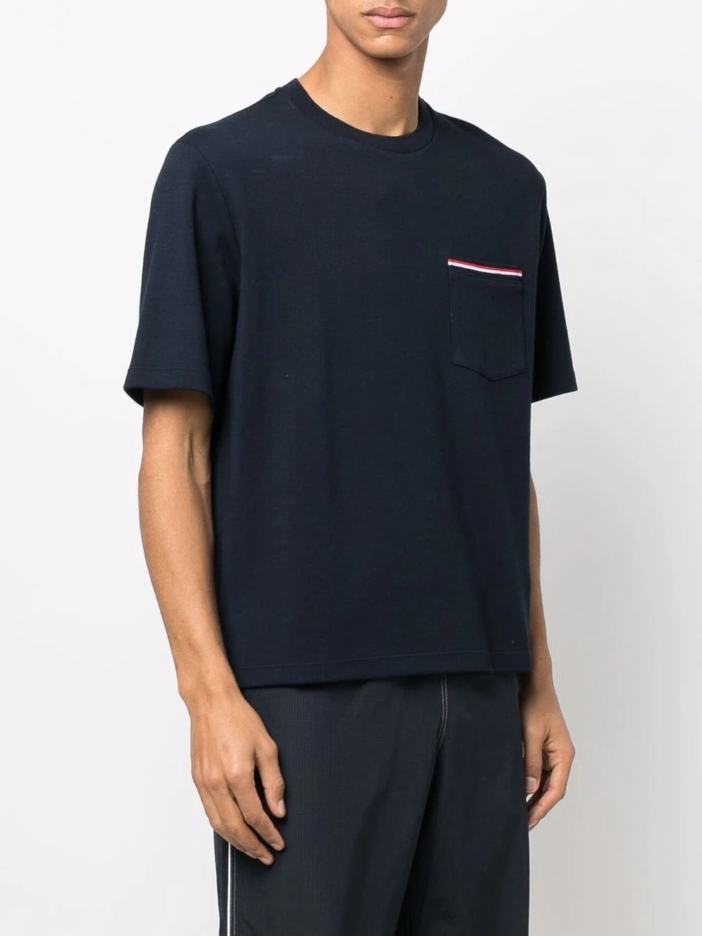 Thom-Browne-Oversized-Short-Sleeve-Pocket-Tee-Navy-3