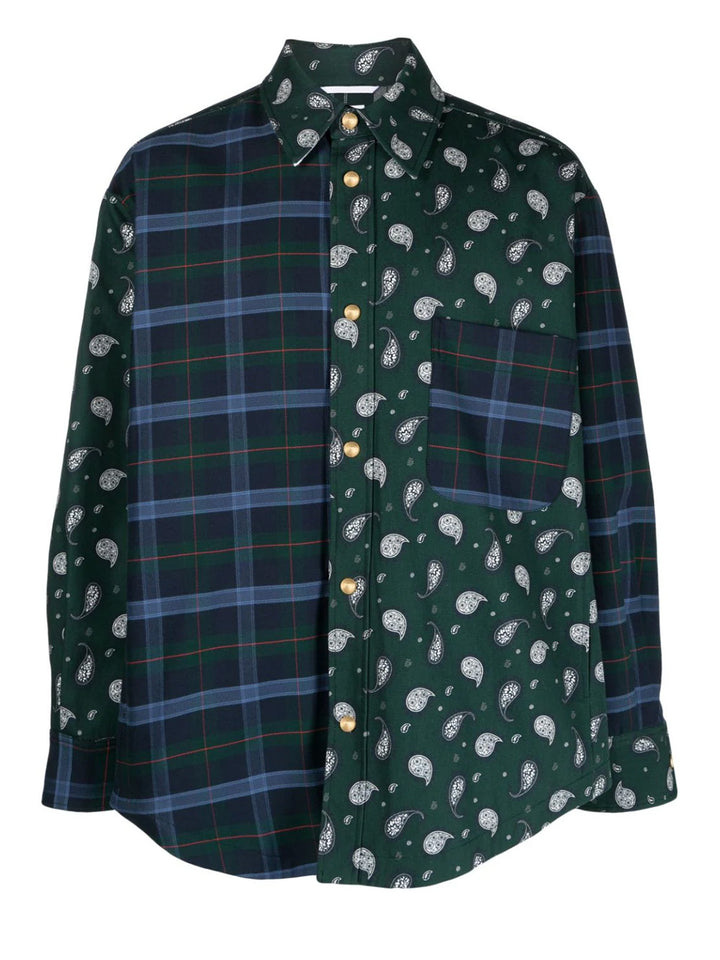     Thom-Browne-Oversized-Snap-Front-Shirt-Jacket-Green-1