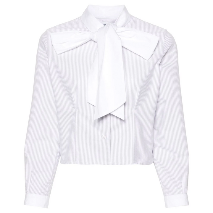Poplin Bow Collar Blouse