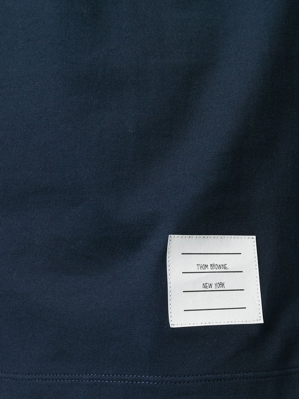 Thom Browne Relaxed Fit Tee With Side Slit Navy 5