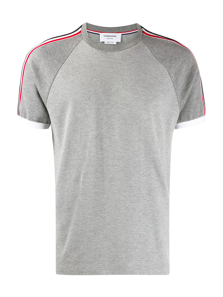    Thom-Browne-Short-Raglan-Sleeve-T-Shirt-Light-Grey-1