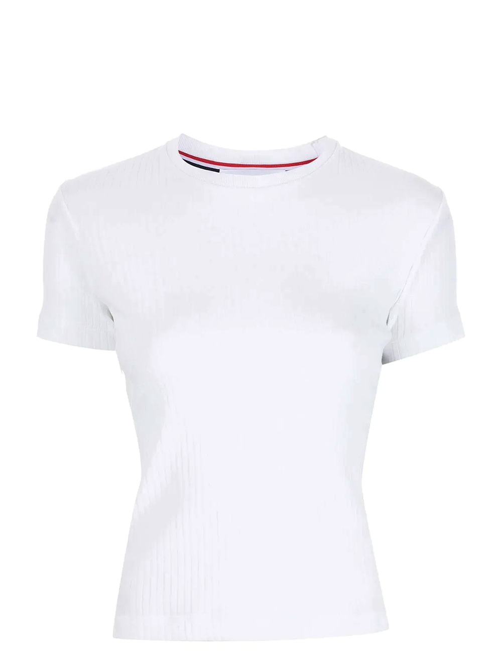 Thom Browne Short Sleeve Tee With 4Bar Side White 1