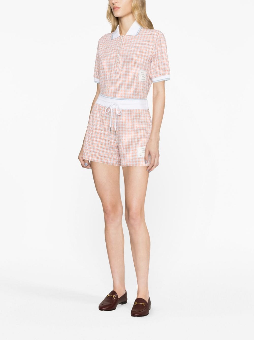 Thom-Browne-Shrunken-Short-Sleeve-Polo-Orange-2