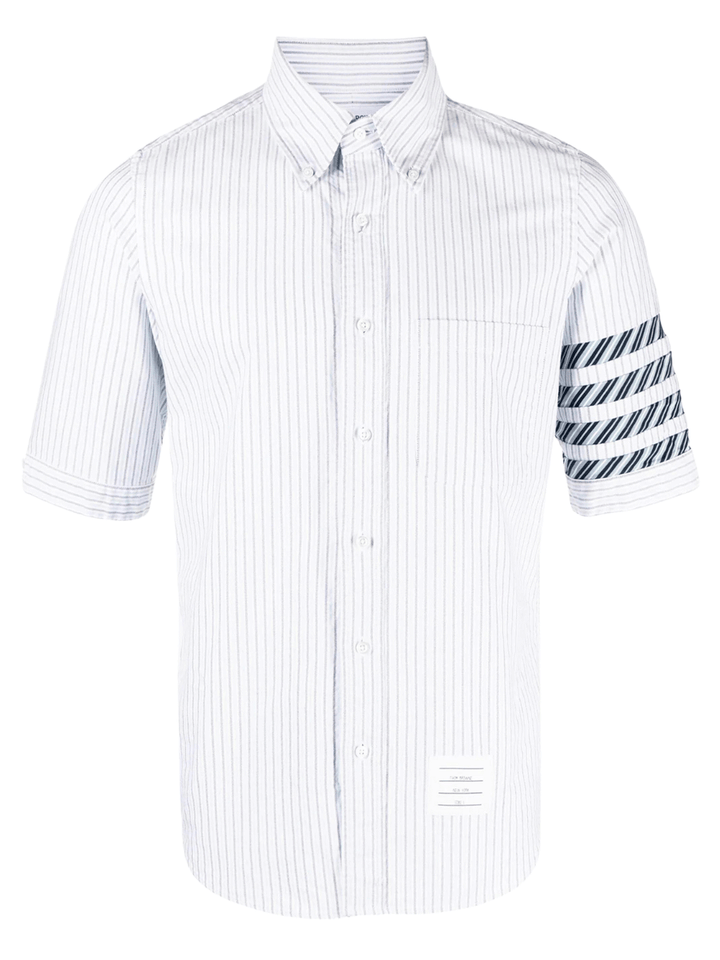 Thom-Browne-Straight-Fit-Button-Down-Shirt-Blue-1