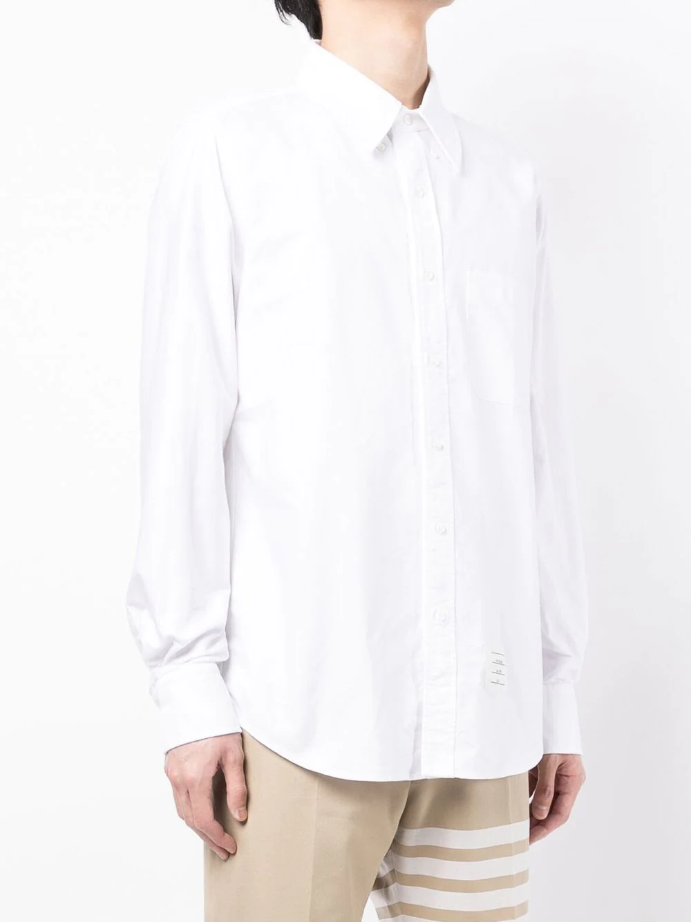 Thom-Browne-Straight-Fit-Button-Down-Shirt-White-3