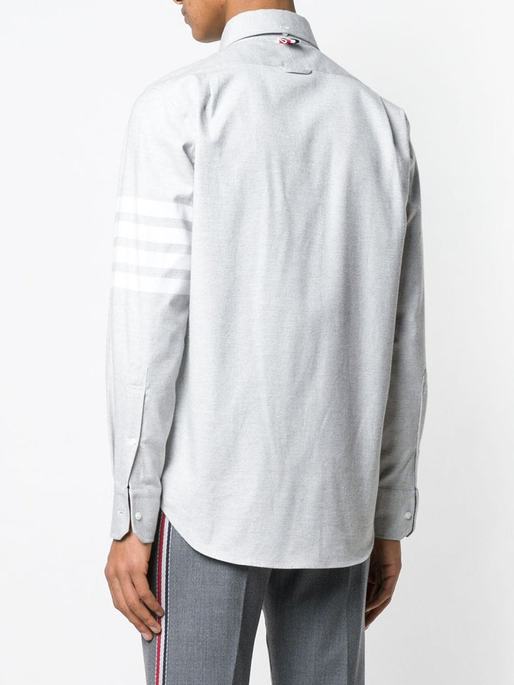 Thom-Browne-Straight-Fit-Long-Sleeve-Shirt-Grey-4