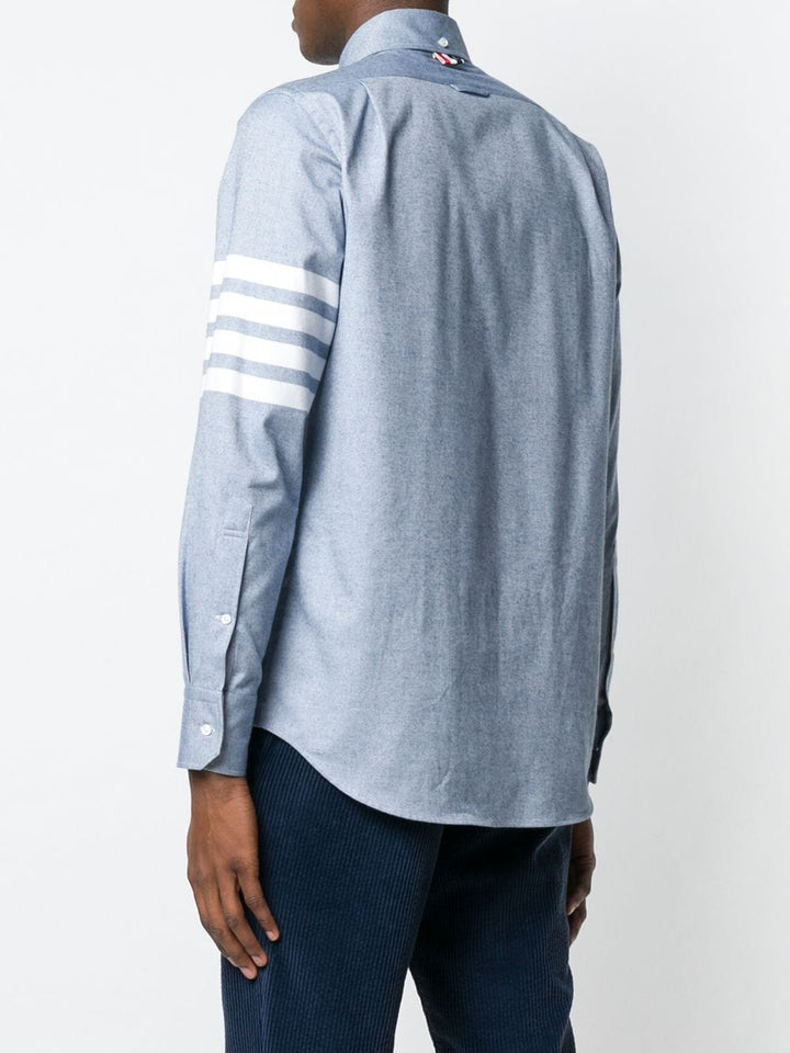 Thom-Browne-Straight-Fit-Long-Sleeve-Shirt-Light-Blue-4