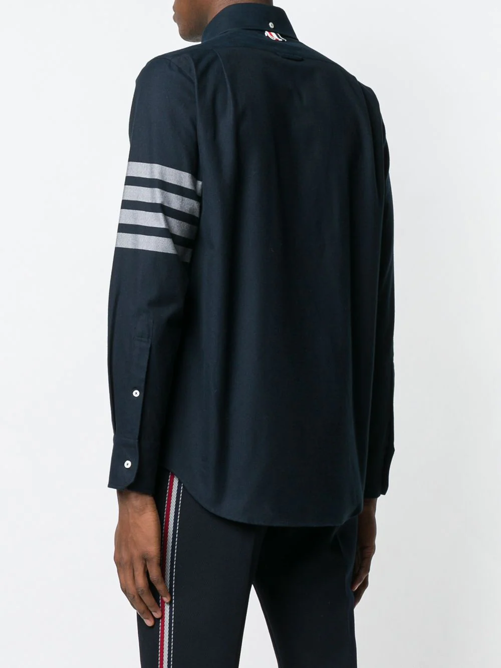 Thom-Browne-Straight-Fit-Long-Sleeve-Shirt-Navy-4