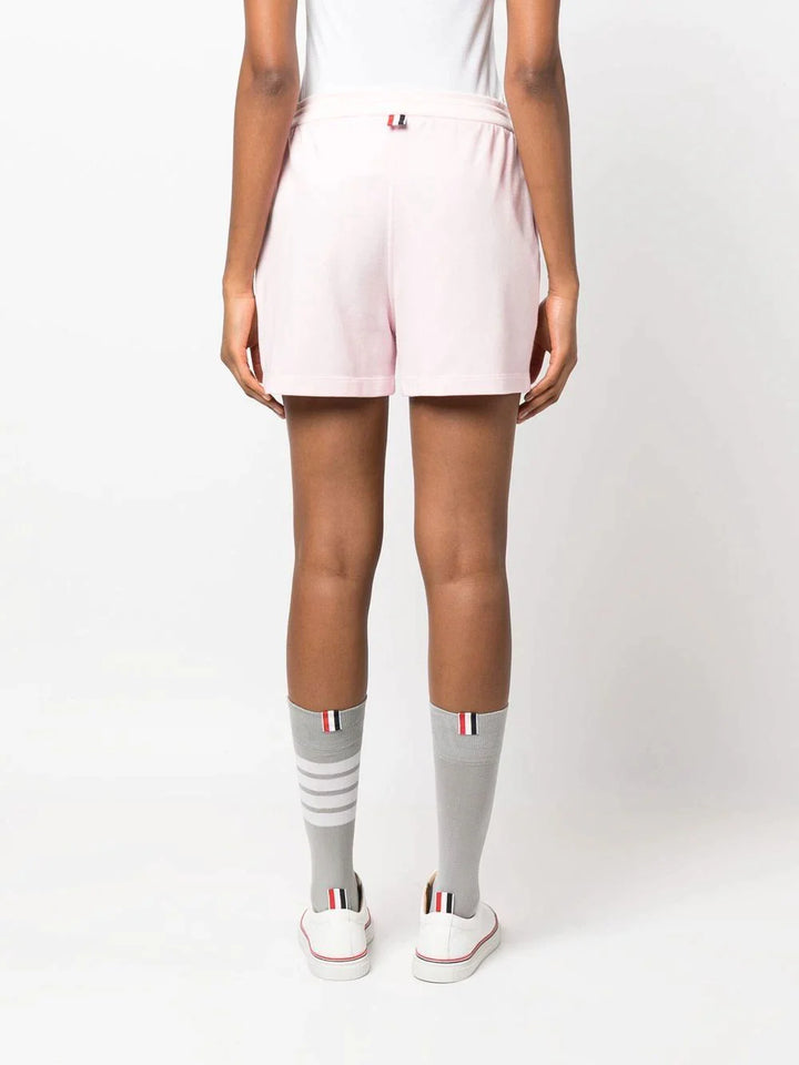 Thom-Browne-Summer-Shorts-With-Car-Embroidery-Pink-4