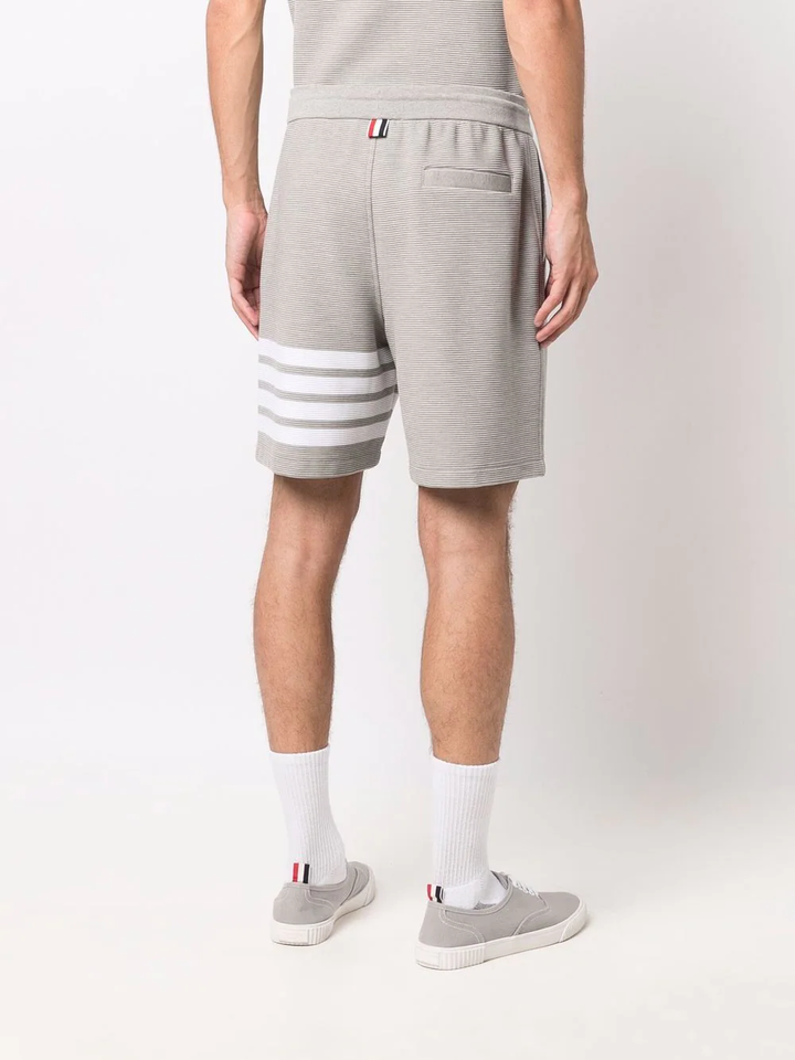 Thom Browne Sweat Shorts With 4Bar In Cotton Light Grey 4