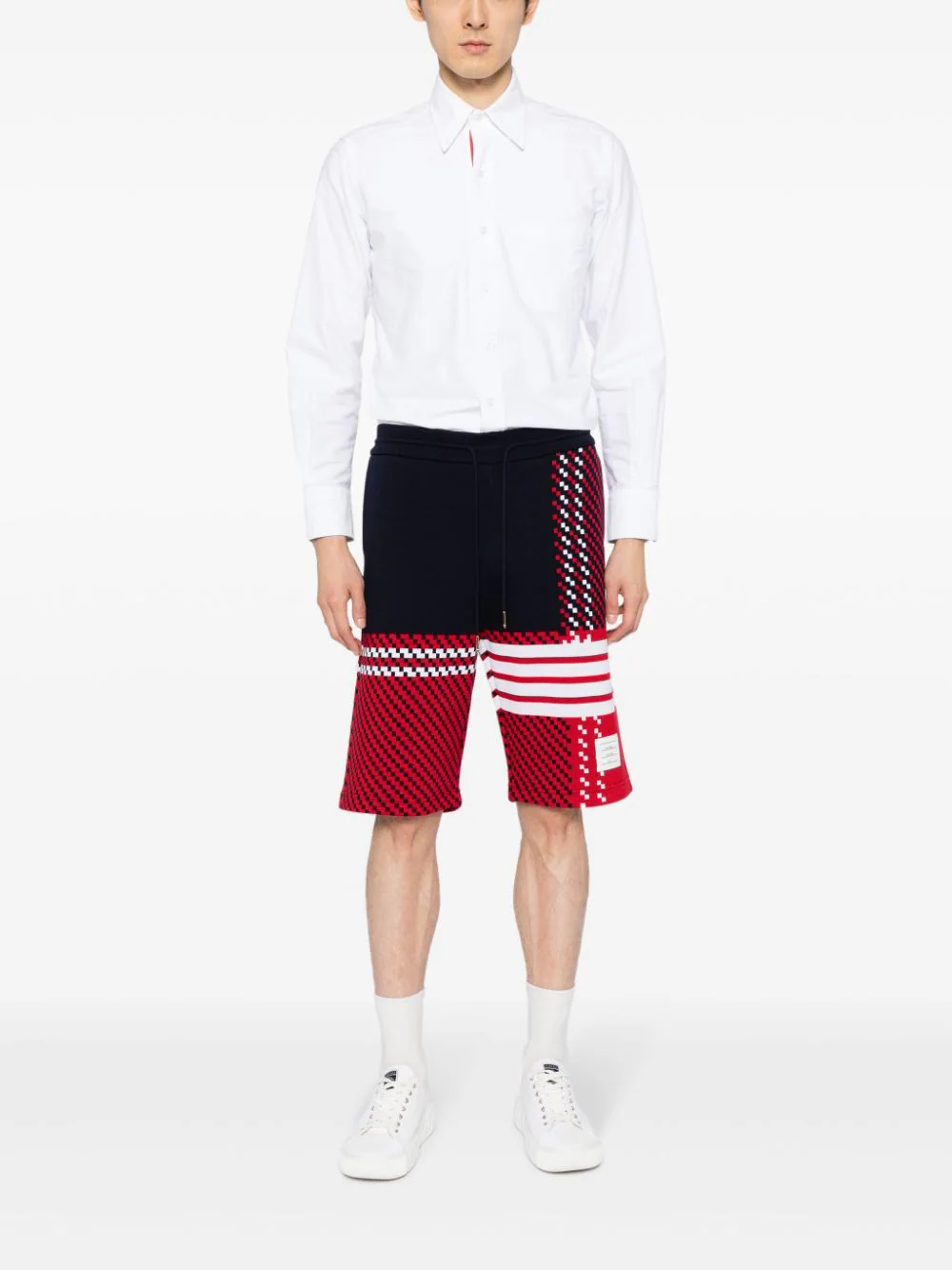 Thom-Browne-Sweat-Shorts-With-Eng-4-Bar-Stripe-Multi-2